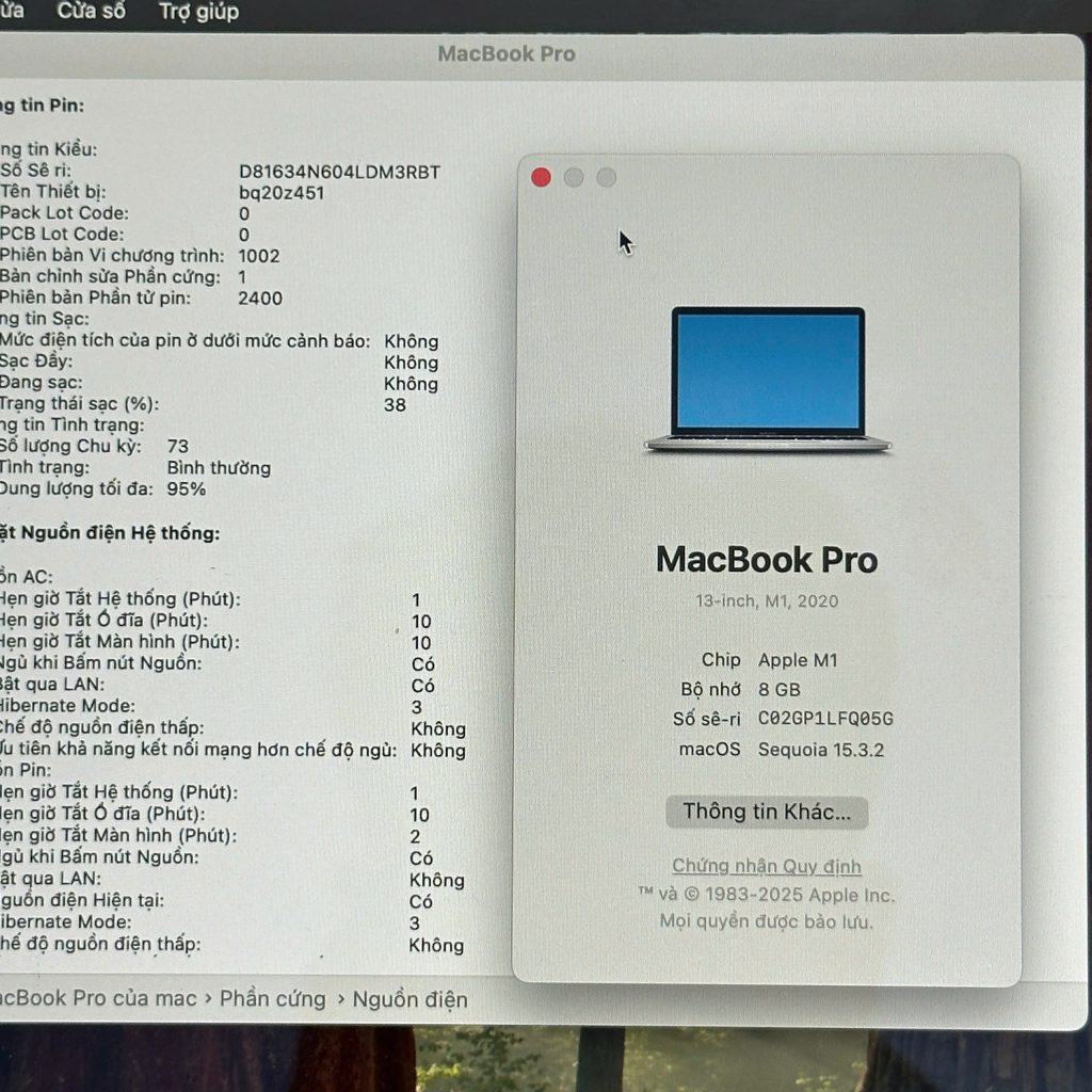 Macbook Pro M1 8/256 bạc