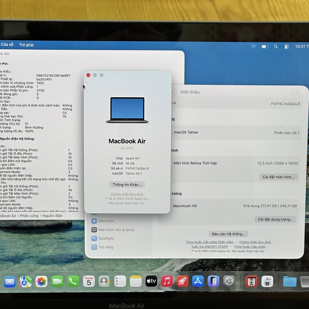 Macbook Air M1 16/256 xám