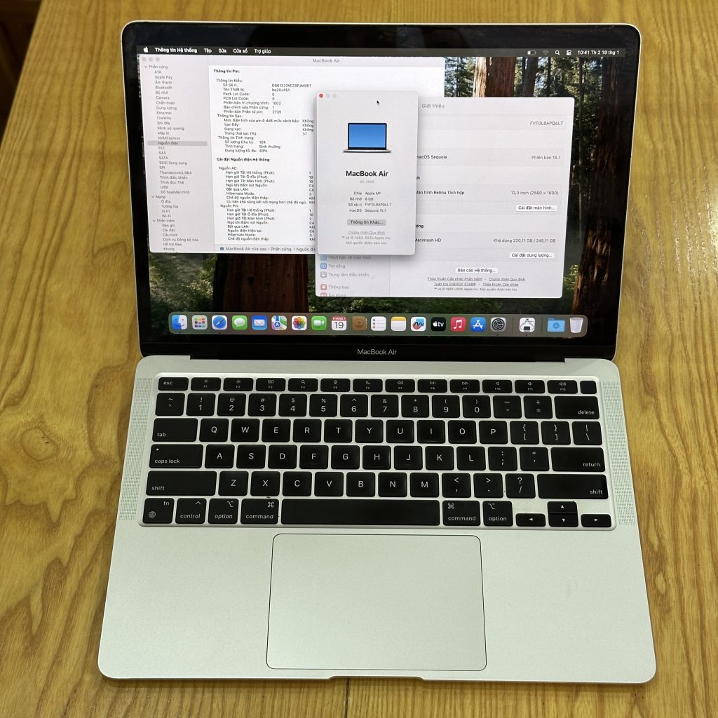 Macbook Air M1 8/256 bạc