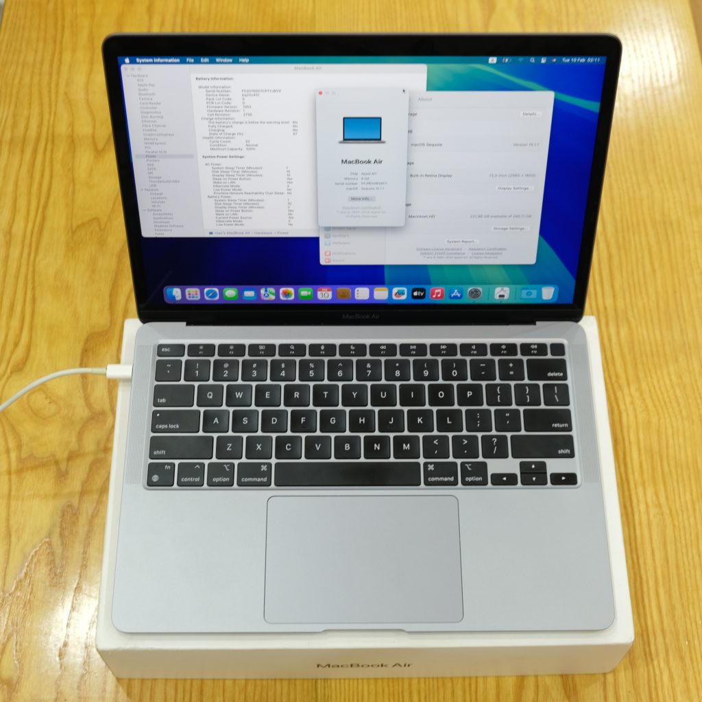 Macbook Air M1 8/256 xám